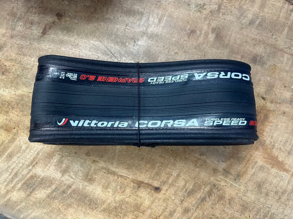 Vittoria Corsa Speed Graphene 2.0 700x23 TLR Folding Tyre Black