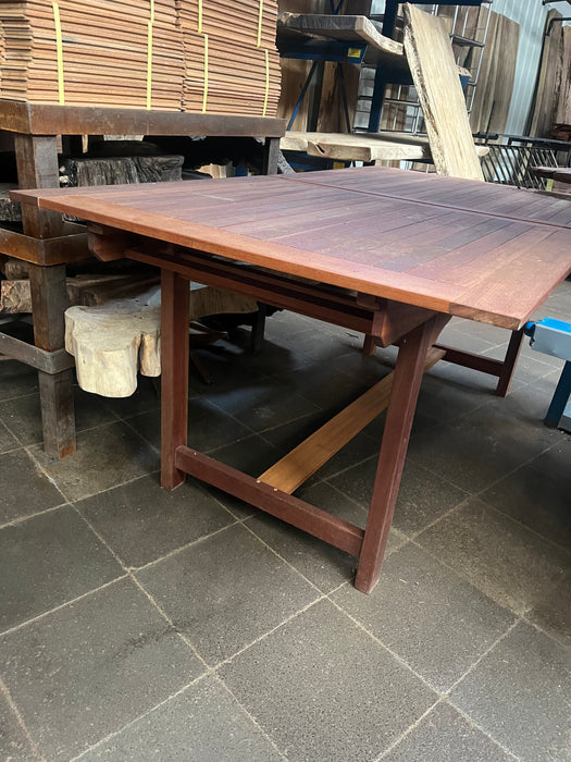 Final Clearance got to go 
Reclaimed Bengkirai & Momala Extendable Folding Table — Rectangle, 1.8m × 1m