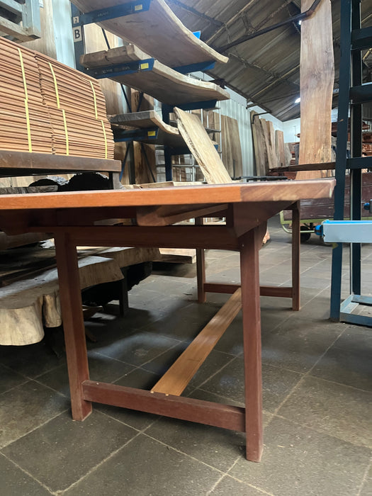 Final Clearance got to go 
Reclaimed Bengkirai & Momala Extendable Folding Table — Rectangle, 1.8m × 1m