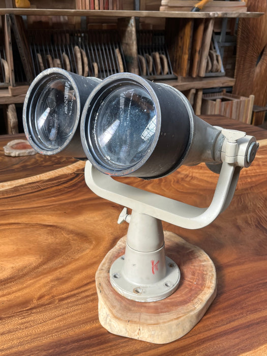 Front 120mm objective lenses of a Nikon 20x120 binocular telescope