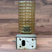 Vintage Kokosha marine wall light with square-textured amber glass