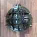 Salvaged iron round bulkhead light, wall or ceiling mount, ship salvage