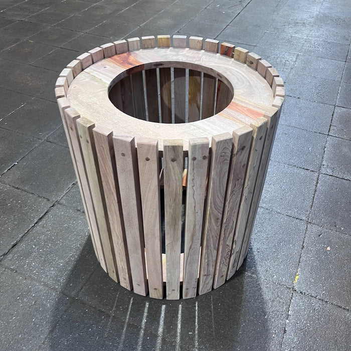 Slatted Circular Hardwood Bin