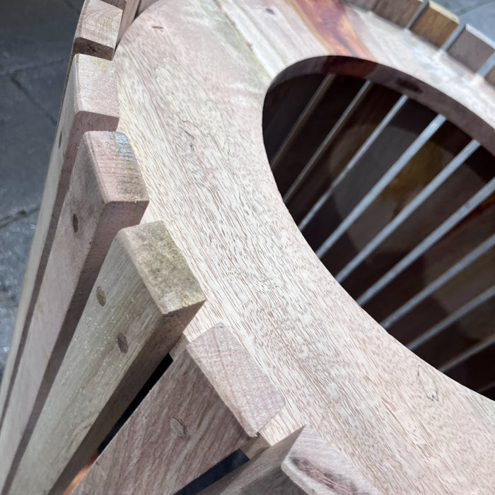 Slatted Circular Hardwood Bin