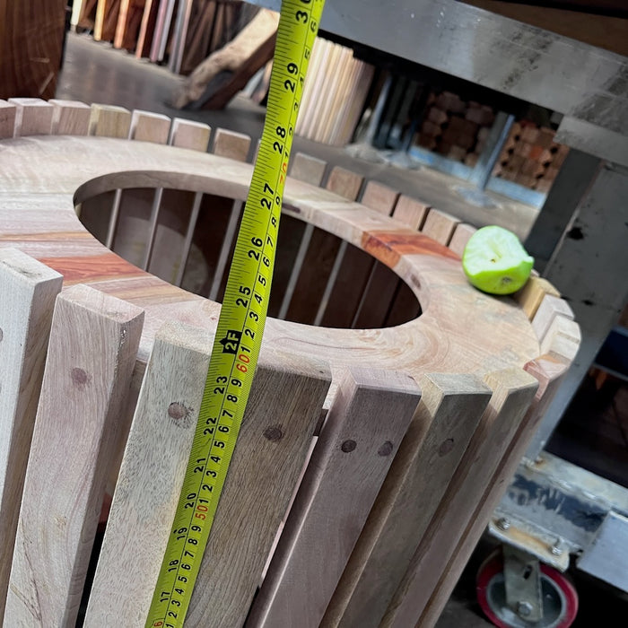 Slatted Circular Hardwood Bin