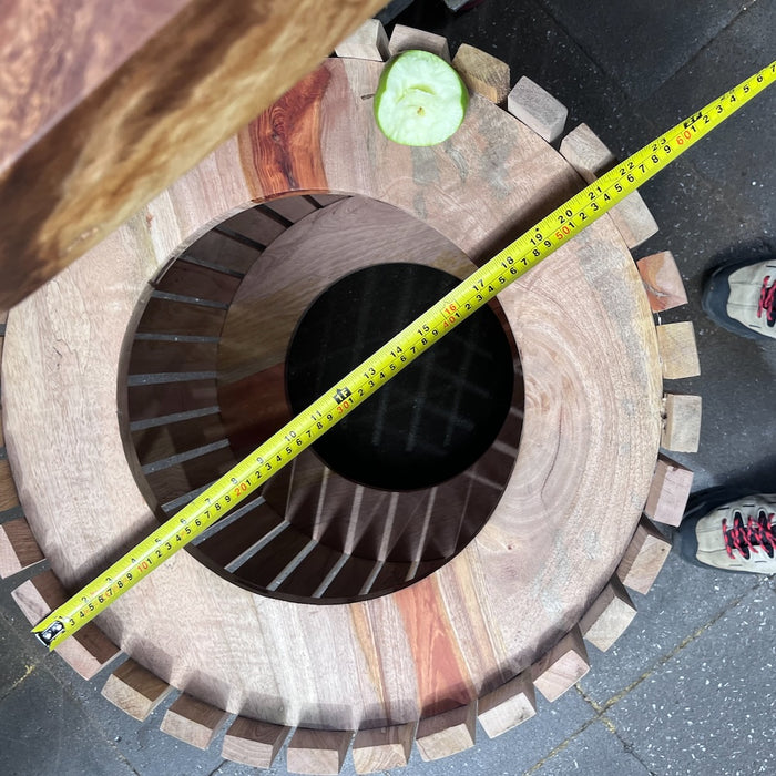 Slatted Circular Hardwood Bin