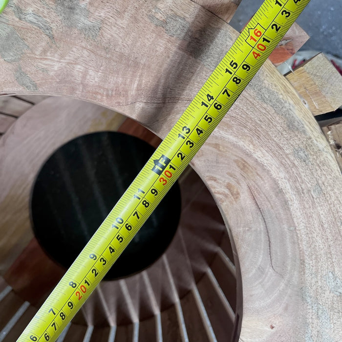 Slatted Circular Hardwood Bin