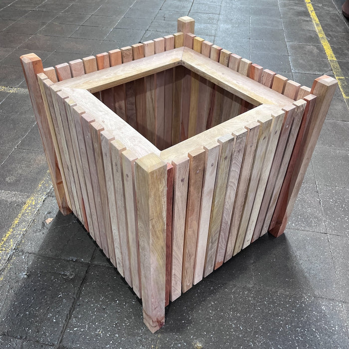 Slatted Square Hardwood Bin