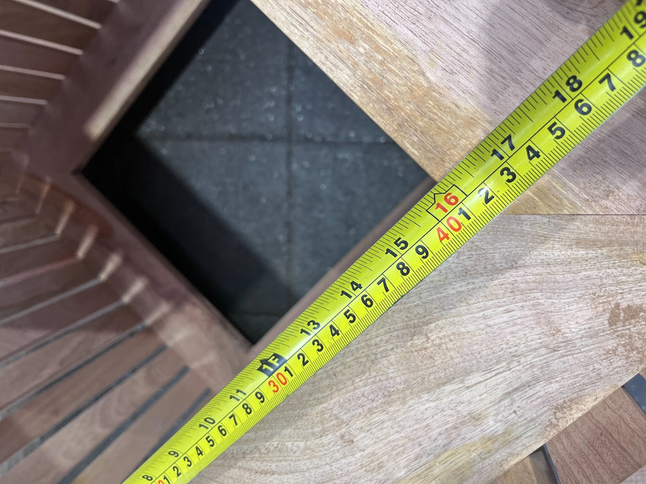 Slatted Square Hardwood Bin