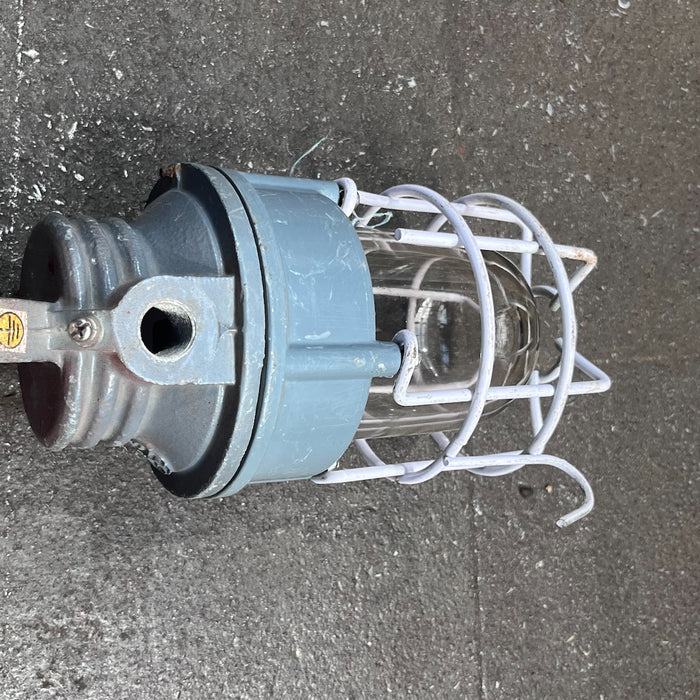 Salvaged flameproof FCG Ex-d hand lamp, grey and white – photo 3