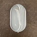 Oval aluminium bulkhead light with louvred guard, alternative view