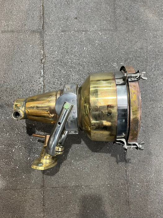 Salvaged Brass & Stainless Steel Marine Spotlight – E40