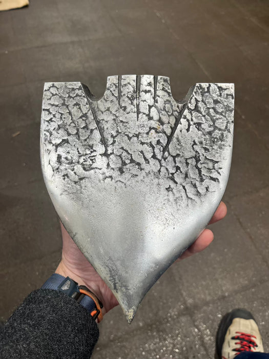 Salvaged Ohyama Japanese Cast Aluminium Wall Light – Textured Shield Shade