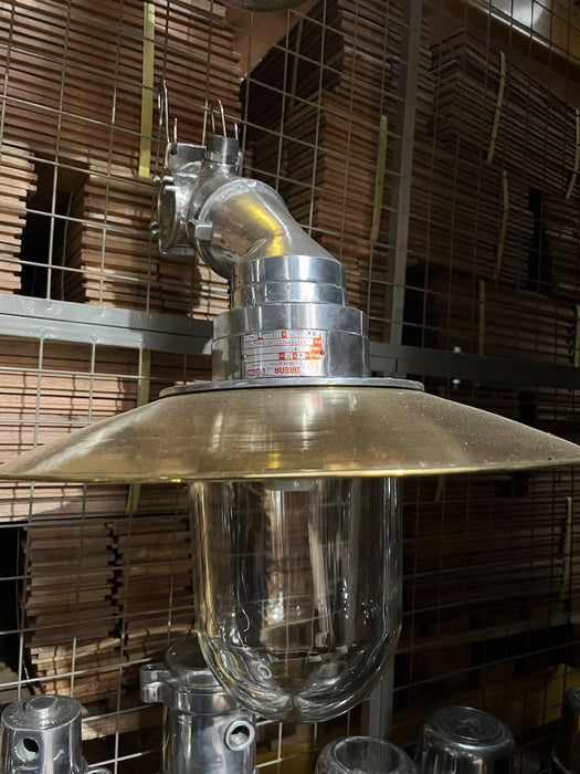 Salvaged Sirena Aluminium Angled Wall Light with Copper Shade