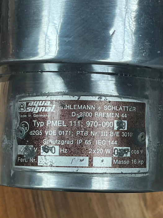 Salvaged Aqua Signal PMEL 111 Explosion-Proof Strip Light