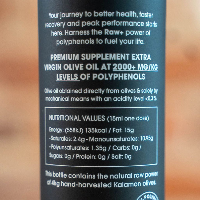 RAW+ BOOST 1000+ | High Phenolic Extra Virgin Olive Oil | 1,088 mg/kg