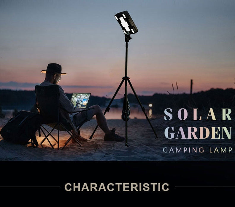 Wild Land portable solar rechargeable LED camping tripod light
