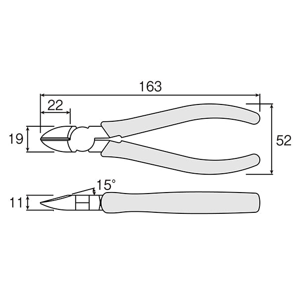 Hozan N-12 Diagonal cutter 163 mm in length