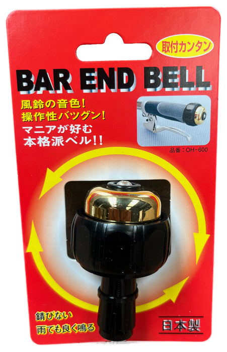 Ohgi OH-600B Bar End Bicycle Bell — Gold / Black