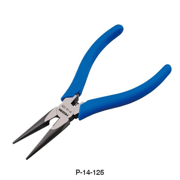 Hozan P-14-150 Long nose pliers with side cutter 163mm in length