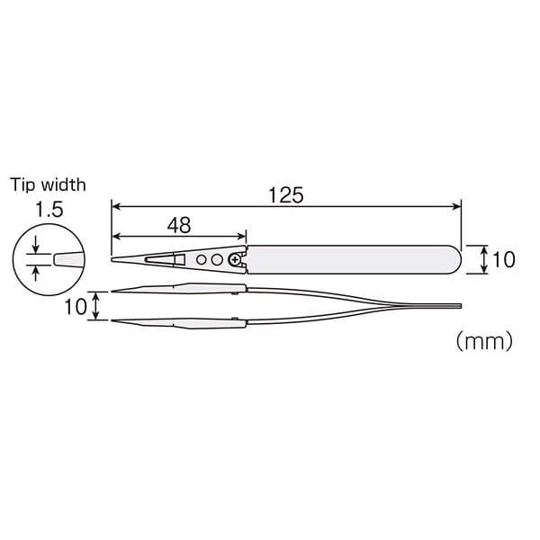 Hozan Bicycle Tool P-640-J ESD Elastomer Tip Tweezers