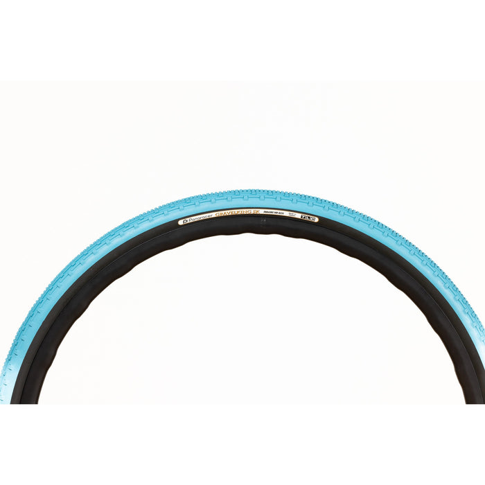 PANARACER Gravel King SK TLC Gravel Tyre  Turquoise Blue/Black - 700 C x 38