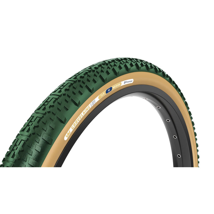 Panaracer GravelKing X1 Colour Edition 2026 gravel tyre in British Racing Green with tan brown sidewall