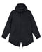 Stanley/Stella SX204 unisex padded parka jacket in Black, hooded front on model
