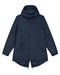 Stanley/Stella SX204 unisex padded parka jacket in French Navy, hooded front on model