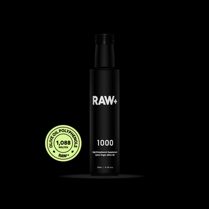 RAW+ BOOST 1000+ | High Phenolic Extra Virgin Olive Oil | 1,088 mg/kg