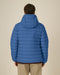 Stanley/Stella Stanley Voyager padded jacket in Mindful Blue worn by model, back view