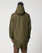 Stanley/Stella SX204 unisex padded parka jacket in British Khaki worn by model, back view