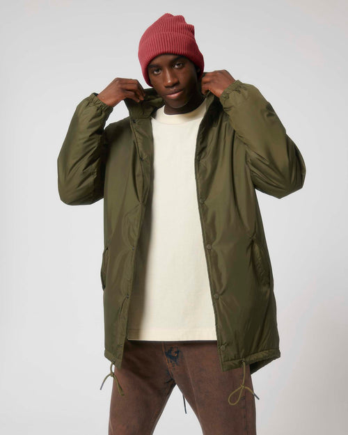 Unisex Padded Parka Jacket - British Khaki