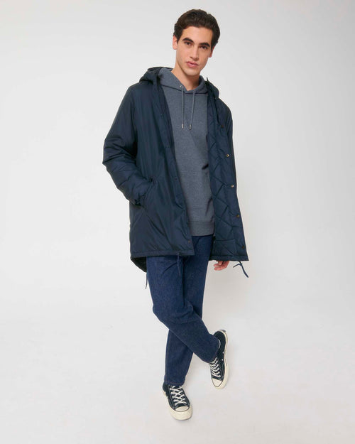 Unisex Padded Parka Jacket - French Navy