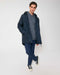 Stanley/Stella SX204 unisex padded parka jacket in French Navy worn by model, front view