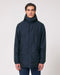 Stanley/Stella SX204 unisex padded parka jacket in French Navy, styled on model