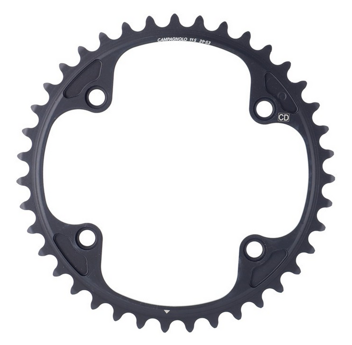 Campagnolo Potenza Centaur 11 Speed 39t Chainring w Screws Silver/Black FC-PO139S/PO139B