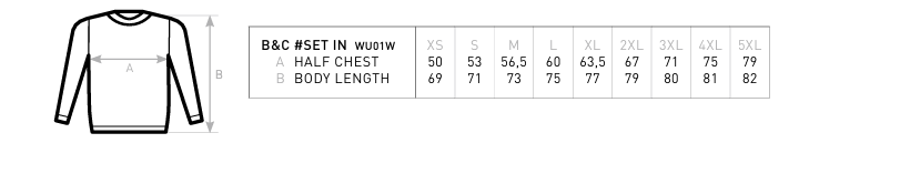 B&C Men's #Set In Sweatshirt - Solar Yellow