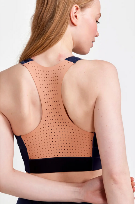 Craft PRO HiT Blocked Sport Top W - Blaze-Cliff - Navy Blue