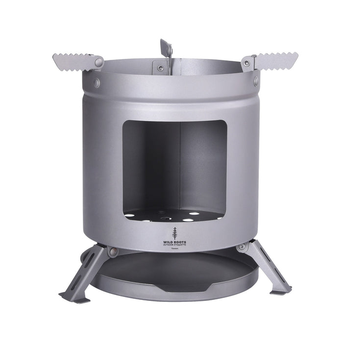 Wild Roots Outdoor Camping Titanium Wood Burning Stove