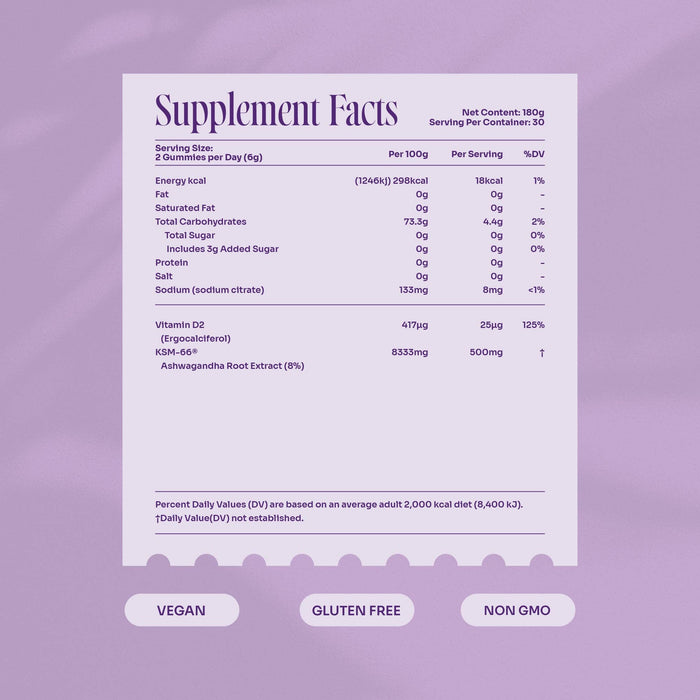 Myga Ashwagandha Gummies – Vegan Raspberry Wellness Boost