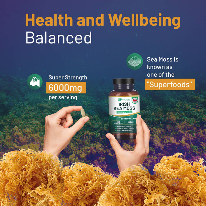 ProWise High-Strength Irish Sea Moss Tablets | 6000mg Daily Serving