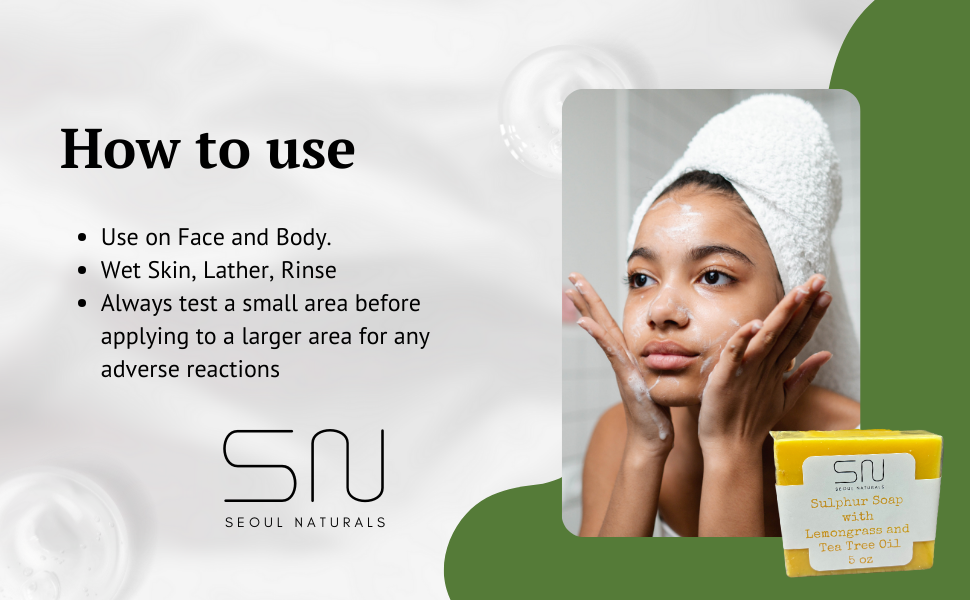 Seoul Naturals Sulfur Soap with Lemongrass and Tea Tree 5oz