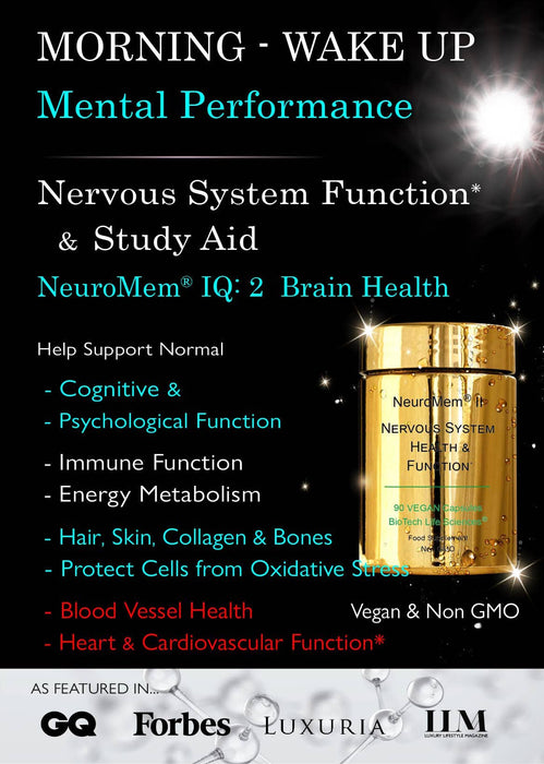 IQ2 NMN - Brain & Heart Health - Grow New Brain Cells