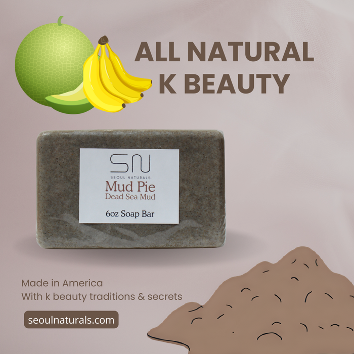 Seoul Naturals Mud Pie Dead Sea Mud Banana and Melon Soap 6oz