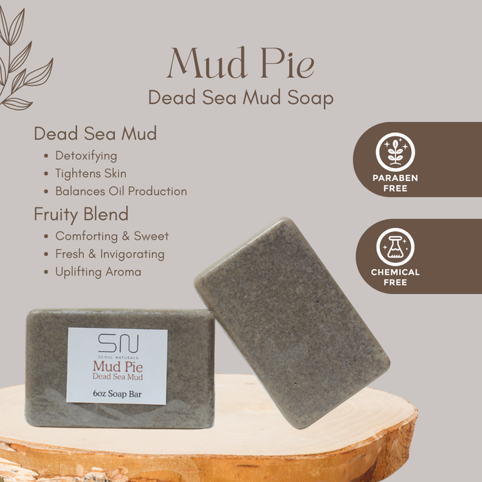 Seoul Naturals Mud Pie Dead Sea Mud Banana and Melon Soap 6oz