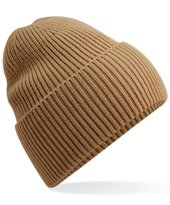 Oversized Cuffed Beanie - Biscuit
