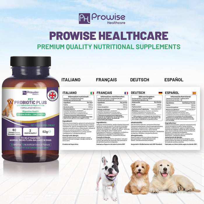 Prowise Pet Probiotic Plus with Added Inulin & Psyllium Husk 2 Billi