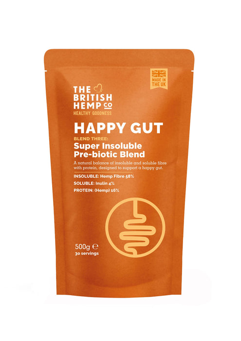 Happy Gut – Super Insoluble Pre-Biotic Blend | High-Fibre Hemp Seed & Chicory Root