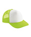 Beechfield B645 vintage snapback trucker cap in Lime Green/White